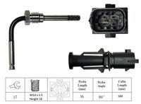 LUCAS LGS6059 - Sensor, temp. gas escape