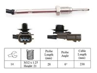 LUCAS LGS6089 - Sensor, temp. gas escape