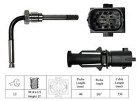 LUCAS LGS6076 - Lado de montaje: Catalizador<br>Longitud de cable [mm]: 690<br>