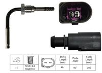 LUCAS LGS7038 - Sensor, temp. gas escape