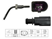 LUCAS LGS7039 - Sensor, temp. gas escape