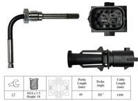 LUCAS LGS7086 - Sensor, temp. gas escape