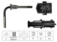 LUCAS LGS7073 - Sensor, temp. gas escape