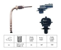 LUCAS LGS7124 - Sensor, temp. gas escape