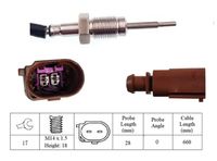 LUCAS LGS7206 - Sensor, temp. gas escape