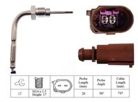 LUCAS LGS7208 - Sistema de escape: con turbocompresor<br>para OE N°: 04L906088AE<br>Peso [kg]: 0,068<br>Medida de rosca: M14 x 1.5<br>Ancho de llave: 17<br>Longitud de cable [mm]: 565<br>Número de enchufes de contacto: 2<br>Profundidad de montaje [mm]: 24<br>Color de carcasa: negro<br>Forma del enchufe: en forma de d<br>Ángulo [°]: 120<br>peso neto [kg]: 0,044<br>