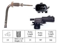 LUCAS LGS7211 - Sensor, temp. gas escape