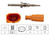 LUCAS LGS7223 - Sensor, temp. gas escape