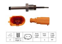 LUCAS LGS7243 - Sensor, temp. gas escape