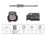 LUCAS LGS7247 - Sistema de escape: con filtro de partículas<br>Peso [kg]: 0,07<br>Medida de rosca: M12 x 1.25<br>Ancho de llave: 14<br>Longitud de cable [mm]: 695<br>Número de enchufes de contacto: 2<br>Profundidad de montaje [mm]: 40<br>Color de carcasa: negro<br>Forma del enchufe: en forma de d<br>peso neto [kg]: 0,046<br>