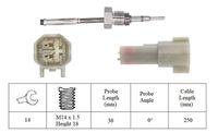 LUCAS LGS7281 - año construcción hasta: 09/2016<br>Sistema de escape: para filtro de partículas<br>Peso [kg]: 0,062<br>Medida de rosca: M12 x 1.25<br>Ancho de llave: 14<br>Longitud de cable [mm]: 305<br>Número de enchufes de contacto: 2<br>Profundidad de montaje [mm]: 37<br>Color de carcasa: gris<br>Forma del enchufe: rectangular<br>Ángulo [°]: 0<br>peso neto [kg]: 0,038<br>