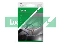 LUCAS LLB453P - Tensión [V]: 12<br>Potencia nominal [W]: 55<br>Tipo de lámpara: H3<br>Cantidad: 1<br>Versión: Single Box<br>Versión: Standard<br>Modelo de zócalo, bombilla incandescente: PK22s<br>