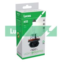 LUCAS LLX472XLPX2 - Tensión [V]: 12<br>Potencia nominal [W]: 60/55<br>Tipo de lámpara: H4<br>Cantidad: 2<br>Versión: Twin Retail<br>Especificación: Upgrade Xenon + 180%<br>Modelo de zócalo, bombilla incandescente: P43t<br>