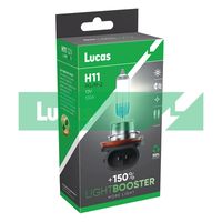 LUCAS LLX472XLPX2 - Tensión [V]: 12<br>Potencia nominal [W]: 60/55<br>Tipo de lámpara: H4<br>Cantidad: 2<br>Versión: Twin Retail<br>Especificación: Upgrade Xenon + 180%<br>Modelo de zócalo, bombilla incandescente: P43t<br>