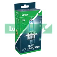 LUCAS LLX472XLPX2 - Tensión [V]: 12<br>Potencia nominal [W]: 60/55<br>Tipo de lámpara: H4<br>Cantidad: 2<br>Versión: Twin Retail<br>Especificación: Upgrade Xenon + 180%<br>Modelo de zócalo, bombilla incandescente: P43t<br>