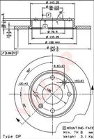 VILLAR 6280254 - Lado de montaje: Eje trasero<br>Llanta, nº de taladros: 4<br>Altura [mm]: 25,3<br>Tipo de disco de frenos: macizo<br>Espesor de disco de frenos [mm]: 8<br>Espesor mínimo [mm]: 6<br>Diámetro exterior [mm]: 247<br>Diámetro de centrado [mm]: 71,1<br>corona de agujeros - Ø [mm]: 108<br>Altura de bujes de discos de freno [mm]: 17<br>