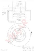 VILLAR 6280152 - Lado de montaje: Eje delantero<br>Llanta, nº de taladros: 4<br>Altura [mm]: 35,4<br>Tipo de disco de frenos: macizo<br>Espesor de disco de frenos [mm]: 12<br>Espesor mínimo [mm]: 10<br>Diámetro exterior [mm]: 239<br>Diámetro de centrado [mm]: 65<br>corona de agujeros - Ø [mm]: 100<br>Altura de bujes de discos de freno [mm]: 23<br>