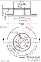 VILLAR 6281628 - Lado de montaje: Eje trasero<br>Altura [mm]: 73<br>Peso [kg]: 10,296<br>Tipo de disco de frenos: macizo<br>Espesor de disco de frenos [mm]: 9,6<br>Espesor mínimo [mm]: 8,4<br>Diámetro exterior [mm]: 281<br>Número de orificios: 5<br>Diámetro de centrado [mm]: 68<br>Par apriete [Nm]: 110<br>Artículo complementario / información complementaria 2: con tornillos<br>