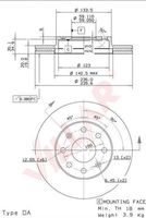 VILLAR 6281049 - año construcción hasta: 02/2011<br>Lado de montaje: Eje delantero<br>Tipo de disco de frenos: ventilado<br>Diámetro exterior [mm]: 236<br>Espesor de disco de frenos [mm]: 20<br>Diámetro de centrado [mm]: 595<br>Altura [mm]: 41<br>Espesor mínimo [mm]: 18<br>Llanta, nº de taladros: 6<br>Cantidad de agujeros de fijación: 2<br>Artículo complementario / información complementaria 2: sin anillo sensor ABS<br>Artículo complementario / información complementaria 2: sin cojimete rueda incorporado<br>Homologación: ECE-R90<br>Peso [kg]: 7,85<br>