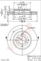 VILLAR 6280318 - año construcción hasta: 08/2000<br>Lado de montaje: Eje delantero<br>Tipo de disco de frenos: ventilado<br>Diámetro exterior [mm]: 260<br>Espesor de disco de frenos [mm]: 24<br>Diámetro de centrado [mm]: 63,5<br>Altura [mm]: 47<br>Espesor mínimo [mm]: 22,2<br>Llanta, nº de taladros: 4<br>Homologación: ECE-R90<br>Peso [kg]: 11,616<br>