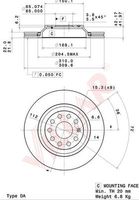 VILLAR 6282077 - Lado de montaje: Eje trasero<br>Número de PR: 1KW<br>Altura [mm]: 48<br>Peso [kg]: 9,992<br>Tipo de disco de frenos: macizo<br>Espesor de disco de frenos [mm]: 12<br>Espesor mínimo [mm]: 10<br>Diámetro exterior [mm]: 282<br>Número de orificios: 5<br>Diámetro de centrado [mm]: 65<br>Par apriete [Nm]: 120<br>Artículo complementario / información complementaria 2: con tornillos<br>