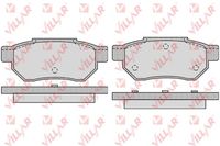 VILLAR 6260928 - Lado de montaje: Eje trasero<br>Dinámica de frenado / conducción: para vehículos con ABS<br>Espesor [mm]: 13<br>Ancho [mm]: 88,8<br>Altura [mm]: 35,3<br>Peso [kg]: 0,52<br>Número de indicadores de desgaste [por eje]: 2<br>Sistema de frenos: AKEBONO<br>