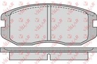 VILLAR 6260932 - Lado de montaje: Eje trasero<br>Dinámica de frenado / conducción: para vehículos con ABS<br>Espesor [mm]: 14,2<br>Ancho [mm]: 98,9<br>Altura [mm]: 37,5<br>Peso [kg]: 0,65<br>Número de indicadores de desgaste [por eje]: 2<br>Sistema de frenos: AKEBONO<br>