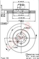 VILLAR 6281463 - año construcción hasta: 04/1993<br>Lado de montaje: Eje delantero<br>Tipo de disco de frenos: ventilado<br>Diámetro exterior [mm]: 260<br>Espesor de disco de frenos [mm]: 22<br>Diámetro de centrado [mm]: 66<br>Altura [mm]: 35,2<br>Espesor mínimo [mm]: 20<br>Llanta, nº de taladros: 4<br>Cantidad de agujeros de fijación: 1<br>Peso [kg]: 9,73<br>