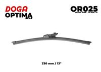 DOGA OR025 - Adaptador de ajuste: 1277<br>Tipo de escobilla: Escobillas con arco<br>Longitud 1 [mm]: 330<br>Longitud [pulgada]: 13<br>Lado de montaje: posterior<br>