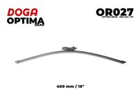 DOGA OR027 - Lado de montaje: lado del conductor<br>Adaptador de ajuste: B2<br>Tipo de escobilla: Escobilla con hoja plana<br>Lado de montaje: delante<br>Longitud [mm]: 600<br>Longitud [pulgada]: 24<br>