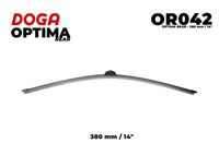 DOGA OR042 - Lado de montaje: lado del conductor<br>Adaptador de ajuste: A<br>Tipo de escobilla: Escobilla con hoja plana<br>Lado de montaje: delante<br>Longitud [mm]: 480<br>Longitud [pulgada]: 19<br>