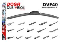 DOGA DVF40 - Lado de montaje: Lado de pasajero<br>Vehículo con dirección a la izquierda / derecha: para vehic. dirección izquierda<br>Adaptador de ajuste: A<br>Lado de montaje: delante<br>Tipo de escobilla: Escobilla con hoja plana<br>Styling: con spoiler<br>Unidad de cantidad: Pieza<br>Longitud [mm]: 400<br>Longitud [pulgada]: 16<br>