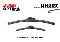 DOGA OH007 - Lado de montaje: lado del conductor<br>Tipo de escobilla: Escobillas con arco<br>Lado de montaje: delante<br>Longitud [mm]: 650<br>Longitud [pulgada]: 26<br>