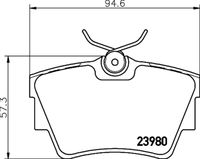 HELLA PAGID 8DB355010761 - Longitud [mm]: 145<br>Ancho [mm]: 62,5<br>Homologación: ECE R90 Approved<br>Lado de montaje: Eje delantero<br>Espesor/grosor 1 [mm]: 18<br>Contacto avisador de desgaste: excl. contacto de avisador de desgaste<br>Peso [kg]: 1,950<br>