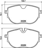 HELLA PAGID 8DB355040921 - Lado de montaje: Eje delantero<br>Número de PR: 2E4<br>año construcción desde: 01/2020<br>Ancho [mm]: 170,7<br>Altura [mm]: 79,1<br>Espesor [mm]: 19<br>Contacto avisador de desgaste: con contacto avisador de desgaste<br>Artículo complementario / información complementaria 2: con tornillos pinza freno<br>Artículo complementario/Información complementaria: con accesorios<br>Número de WVA: 26270<br>Sistema de frenos: CBI<br>Peso [kg]: 3<br>Nº de información técnica: T2894<br>