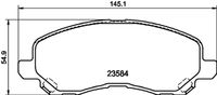 HELLA PAGID 8DB355009671 - para diámetro disco de freno [mm]: 262<br>Longitud [mm]: 105,9<br>Longitud [mm]: 85,5<br>Ancho [mm]: 35,5<br>Ancho [mm]: 40<br>Homologación: ECE R90 Approved<br>Artículo complementario / información complementaria 2: con clip de émbolo<br>Lado de montaje: Eje trasero<br>Espesor/grosor 1 [mm]: 15,5<br>Contacto avisador de desgaste: con avisador acústico de desgaste<br>Peso [kg]: 0,700<br>