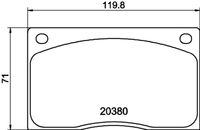 HELLA PAGID 8DB355009611 - Juego de pastillas de freno