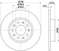 HELLA PAGID 8DD355116671 - Disco de freno - PRO