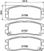 HELLA PAGID 8DB355016591 - Longitud [mm]: 127,8<br>Ancho [mm]: 52<br>Homologación: ECE R90 Approved<br>Lado de montaje: Eje delantero<br>Espesor/grosor 1 [mm]: 16<br>Contacto avisador de desgaste: con avisador acústico de desgaste<br>Peso [kg]: 1,3<br>