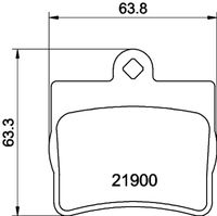 HELLA PAGID 8DB355008311 - Juego de pastillas de freno