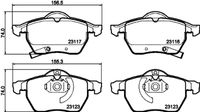 HELLA PAGID 8DB355008141 - N.º de chasis (VIN) desde: X3025752<br>Longitud [mm]: 123,1<br>Ancho [mm]: 45<br>Homologación: ECE R90 Approved<br>Artículo complementario / información complementaria 2: con clip de émbolo<br>Lado de montaje: Eje trasero<br>Espesor/grosor 1 [mm]: 17<br>Contacto avisador de desgaste: preparado para indicador desgaste<br>Peso [kg]: 0,819<br>