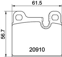 HELLA PAGID 8DB355008111 - Juego de pastillas de freno