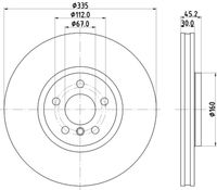 HELLA PAGID 8DD355133111 - Disco de freno - PRO HC