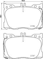 HELLA PAGID 8DB355031701 - Lado de montaje: Eje trasero<br>Nº art. de accesorio recomendado: 8DK 355 252-141<br>Ancho [mm]: 122,5<br>Altura [mm]: 63,9<br>Espesor [mm]: 16,1<br>Contacto avisador de desgaste: preparado para indicador desgaste<br>Número de WVA: 22423<br>Sistema de frenos: Teves<br>Peso [kg]: 1,3<br>Nº de información técnica: T2567<br>