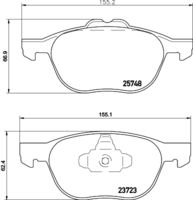 HELLA PAGID 8DB355020411 - Lado de montaje: Eje trasero<br>Ancho [mm]: 123,2<br>Altura [mm]: 51,9<br>Espesor [mm]: 16,1<br>Contacto avisador de desgaste: no preparado para indicador de desgaste<br>Número de WVA: 25212<br>Sistema de frenos: Teves<br>Nº art. de accesorio recomendado: 8DZ 355 201-501<br>Peso [kg]: 0,81<br>Nº de información técnica: T2050<br>