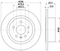 HELLA PAGID 8DD355103741 - Disco de freno - PRO