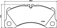 HELLA PAGID 8DB355040051 - Lado de montaje: Eje delantero<br>Número de PR: 1LN<br>Ancho [mm]: 209,5<br>Altura [mm]: 94,3<br>Espesor [mm]: 17,4<br>Contacto avisador de desgaste: preparado para indicador desgaste<br>Número de WVA: 25701<br>Sistema de frenos: Brembo<br>Peso [kg]: 4,16<br>Nº de información técnica: T2342<br>