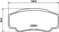 HELLA PAGID 8DB355010411 - N.º de chasis (VIN) desde: 578441<br>Carga útil [kg]: 1800<br>Longitud [mm]: 159,9<br>Ancho [mm]: 64,1<br>Homologación: ECE R90 Approved<br>Lado de montaje: Eje delantero<br>Espesor/grosor 1 [mm]: 19,5<br>Contacto avisador de desgaste: con contacto avisador de desgaste<br>Peso [kg]: 2,5<br>Artículo complementario / información complementaria 2: con material de fijación<br>