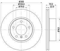 HELLA PAGID 8DD355118041 - Disco de freno - PRO