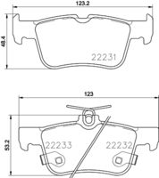 HELLA PAGID 8DB355023301 - Longitud [mm]: 155,2<br>Ancho [mm]: 64,4<br>Homologación: ECE R90 Approved<br>Artículo complementario / información complementaria 2: con clip de émbolo<br>Lado de montaje: Eje delantero<br>Espesor/grosor 1 [mm]: 15,6<br>Contacto avisador de desgaste: con avisador acústico de desgaste<br>Peso [kg]: 1,763<br>